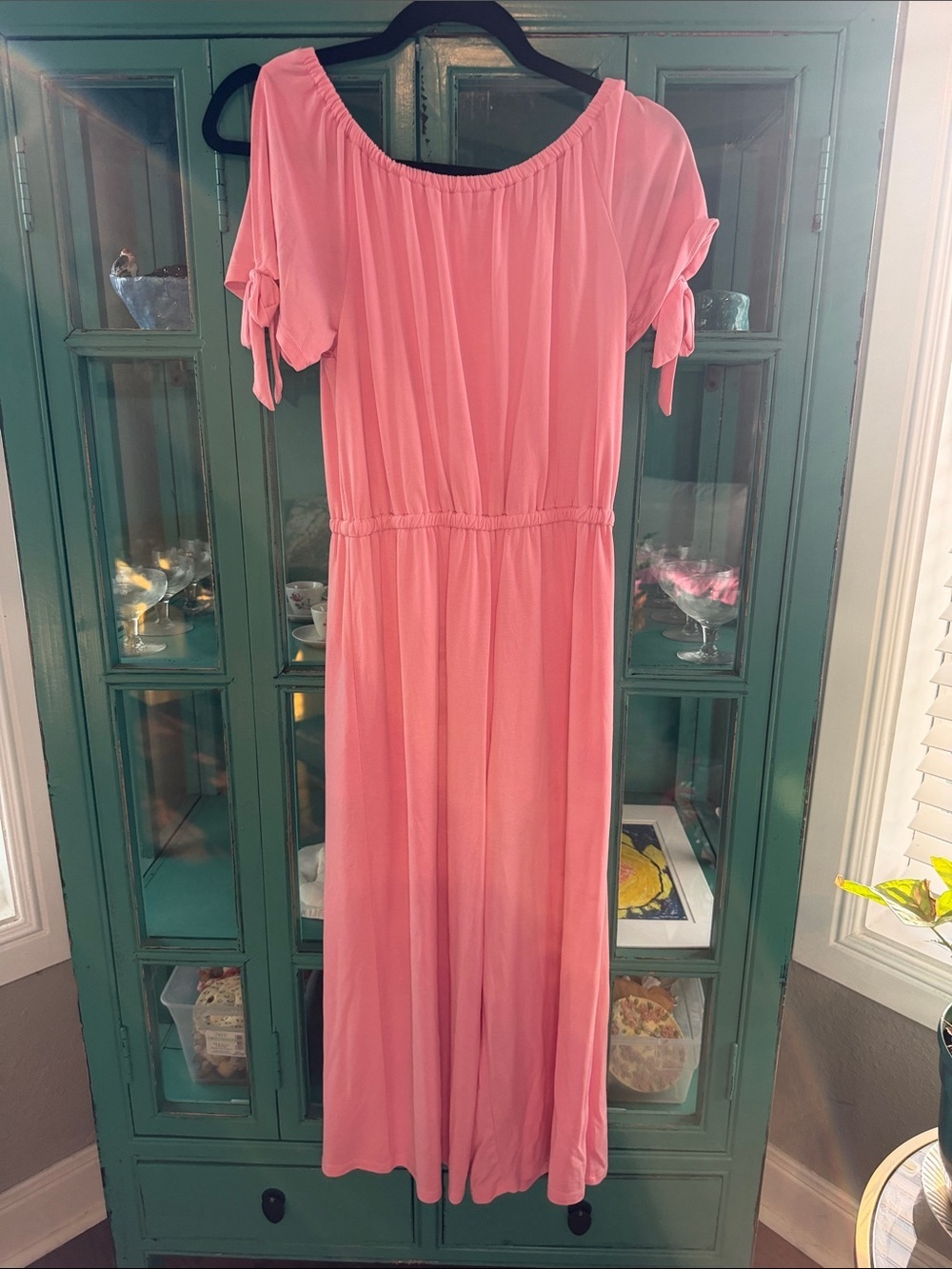 Gianni Bini Pink Off-Shoulder Jumpsuit